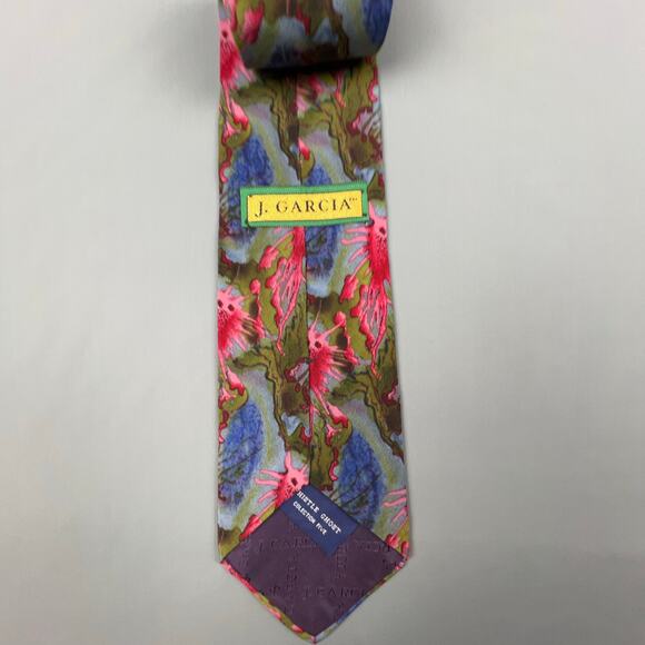 Jerry Garcia Tie Thistle Ghost Collection Five Silk Psychedelic Floral Vintage - Picture 4 of 7